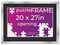 Silver Wood Puzzle Frame Kit with Glue Sheets, Black Mat, Backing, UV Acrylic - Available in 20 Popular Sizes